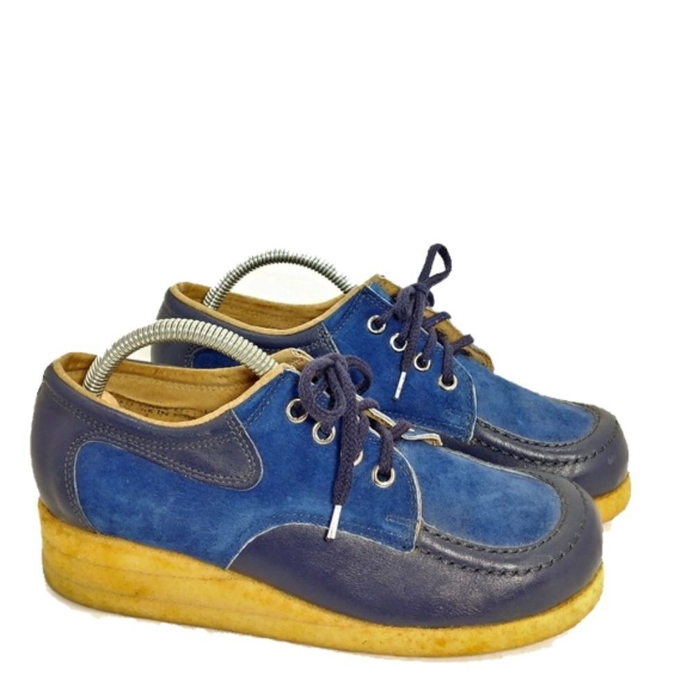 Nanette Originals 1970's Vintage Suede Wedge Shoes 6.5